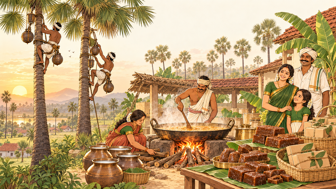 From the palm climbers who make our karupatti